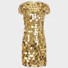 THE ICONIC GOLD SPARKLE DISCS DRESS | Rabanne Hot
