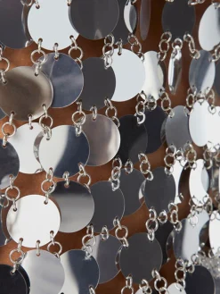 The iconic silver sparkle discs top | Rabanne Store