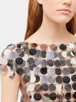 The iconic Silver sparkle discs dress | Rabanne Outlet
