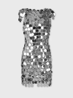 The iconic Silver sparkle discs dress | Rabanne Outlet