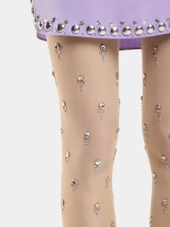 TIGHTS IN EMBROIDERED JERSEY | Rabanne Outlet