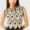 Two-Tone XL Link Necklace with pendant | Rabanne New