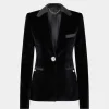 Velvet blazer with satin and crystal details | Rabanne Cheap