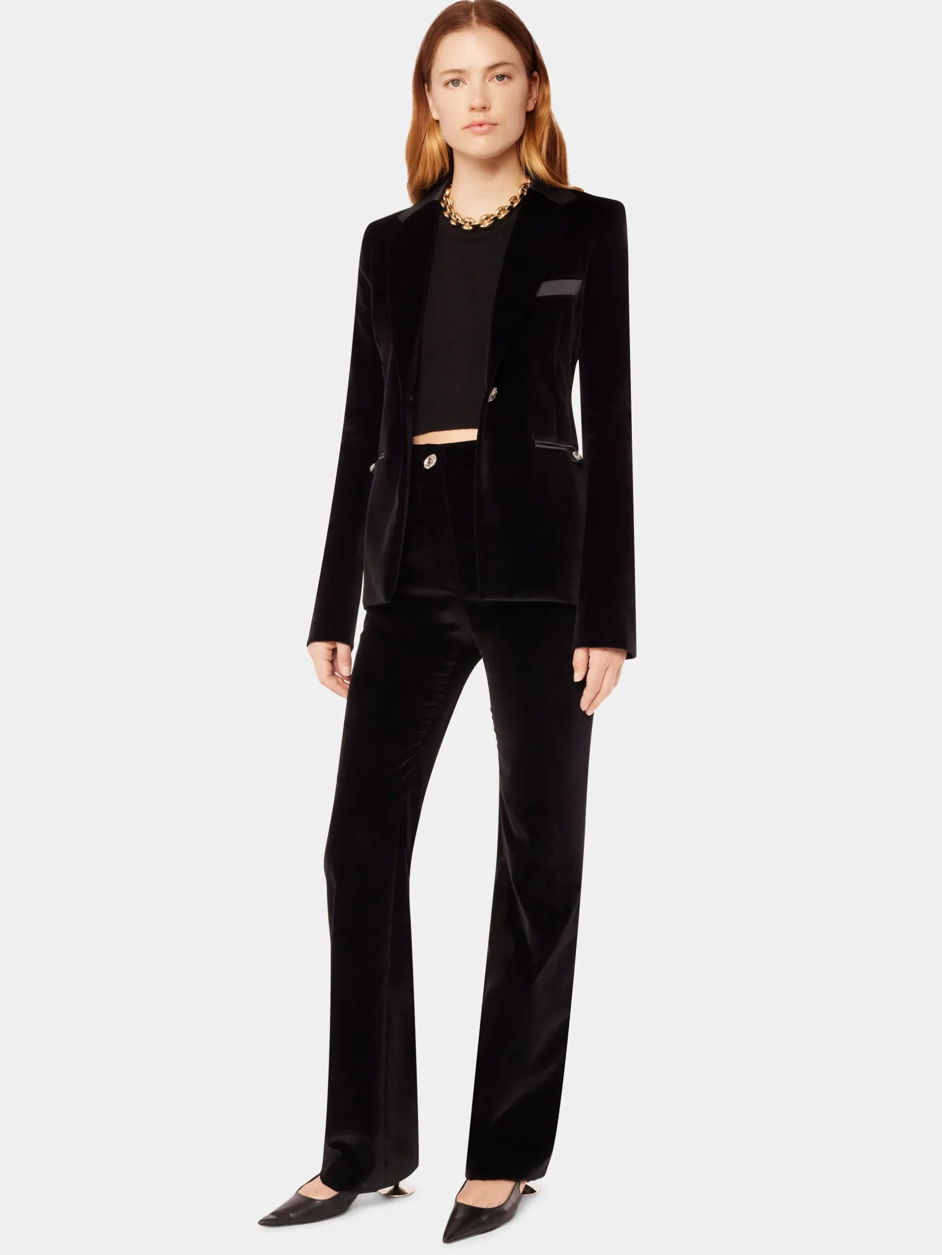 Velvet pants with crystal detail | Rabanne Cheap
