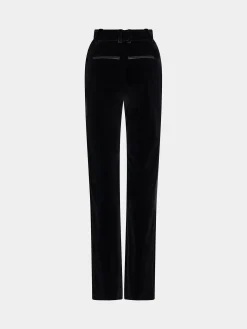 Velvet pants with crystal detail | Rabanne Cheap