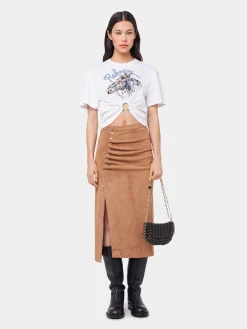 WHITE TEE-SHIRT PIERCING IN COTTON | Rabanne Clearance