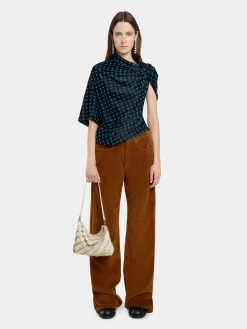 WIDE-LEG PANTS IN CORDUROY | Rabanne Store