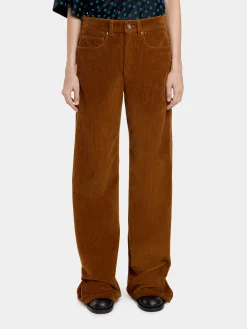 WIDE-LEG PANTS IN CORDUROY | Rabanne Store