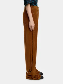WIDE-LEG PANTS IN CORDUROY | Rabanne Store