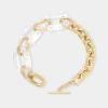 XL LINK CRYSTAL-EMBELLISHED TRANSPARENT NECKLACE | Rabanne Outlet