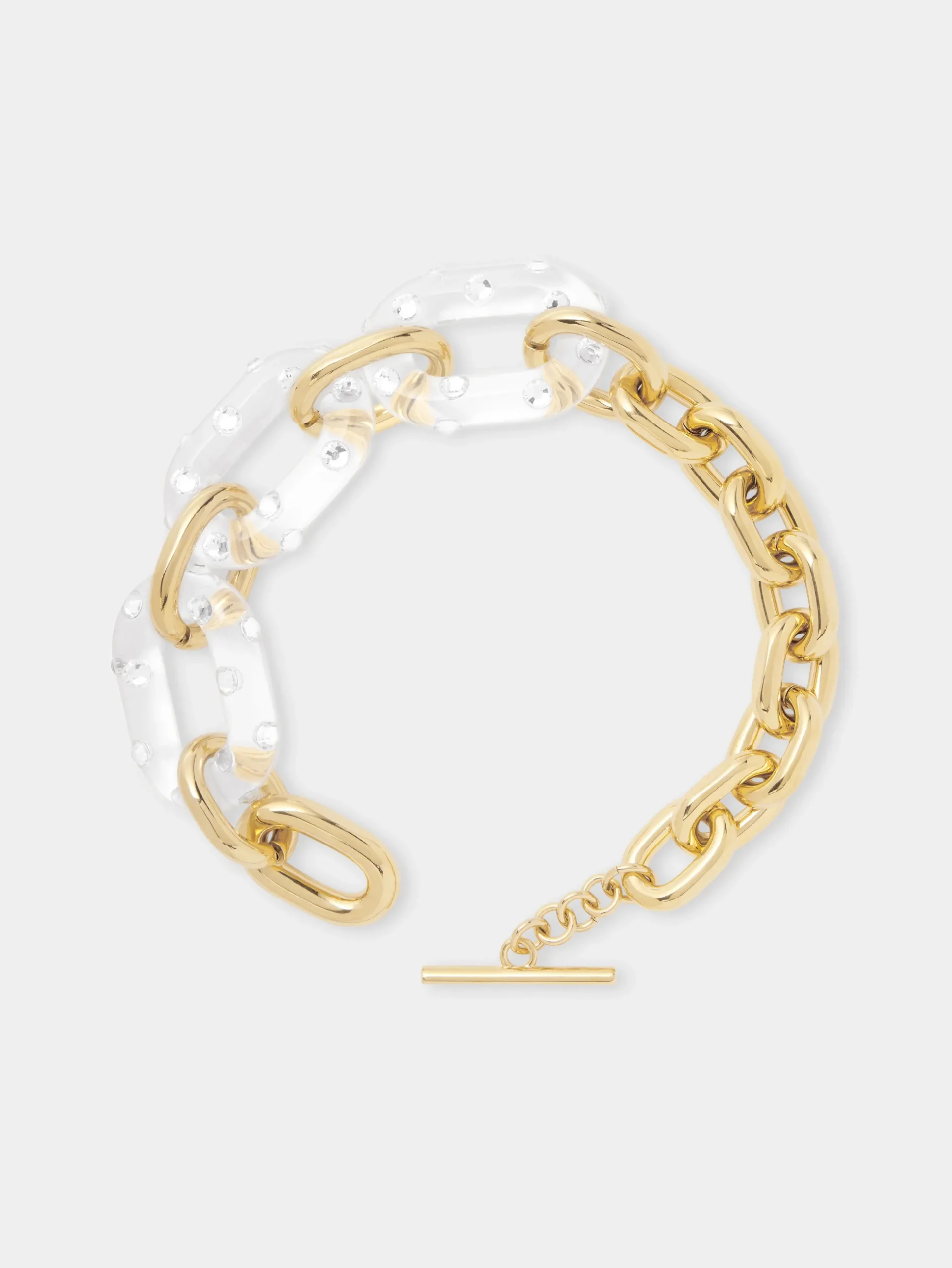 XL LINK CRYSTAL-EMBELLISHED TRANSPARENT NECKLACE | Rabanne Outlet