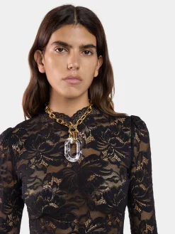 XL LINK CRYSTAL-EMBELLISHED SINGLE-PENDANT NECKLACE | Rabanne Flash Sale