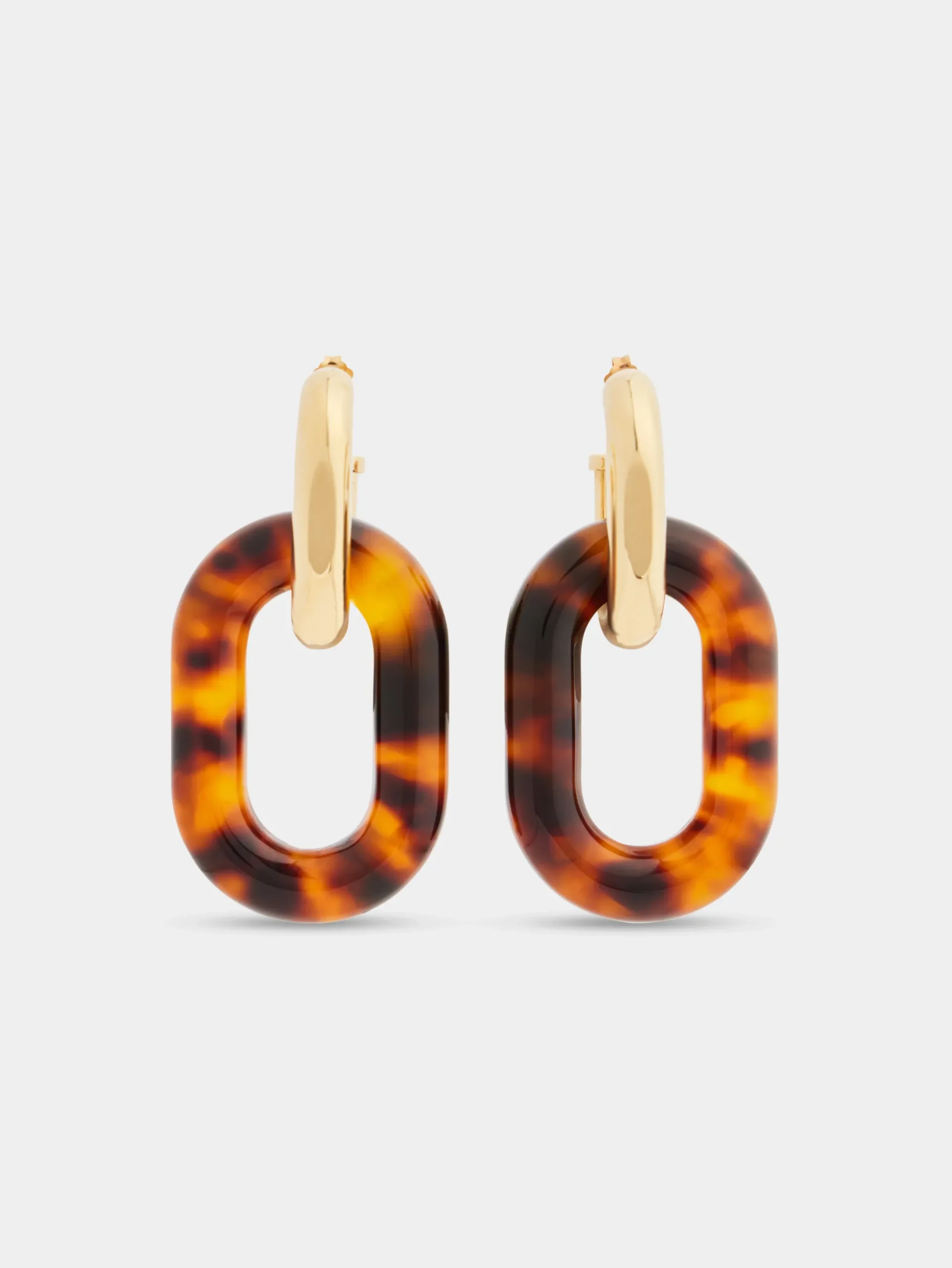 XL LINK OVERSIZED TARTARUGA EARRINGS | Rabanne Fashion