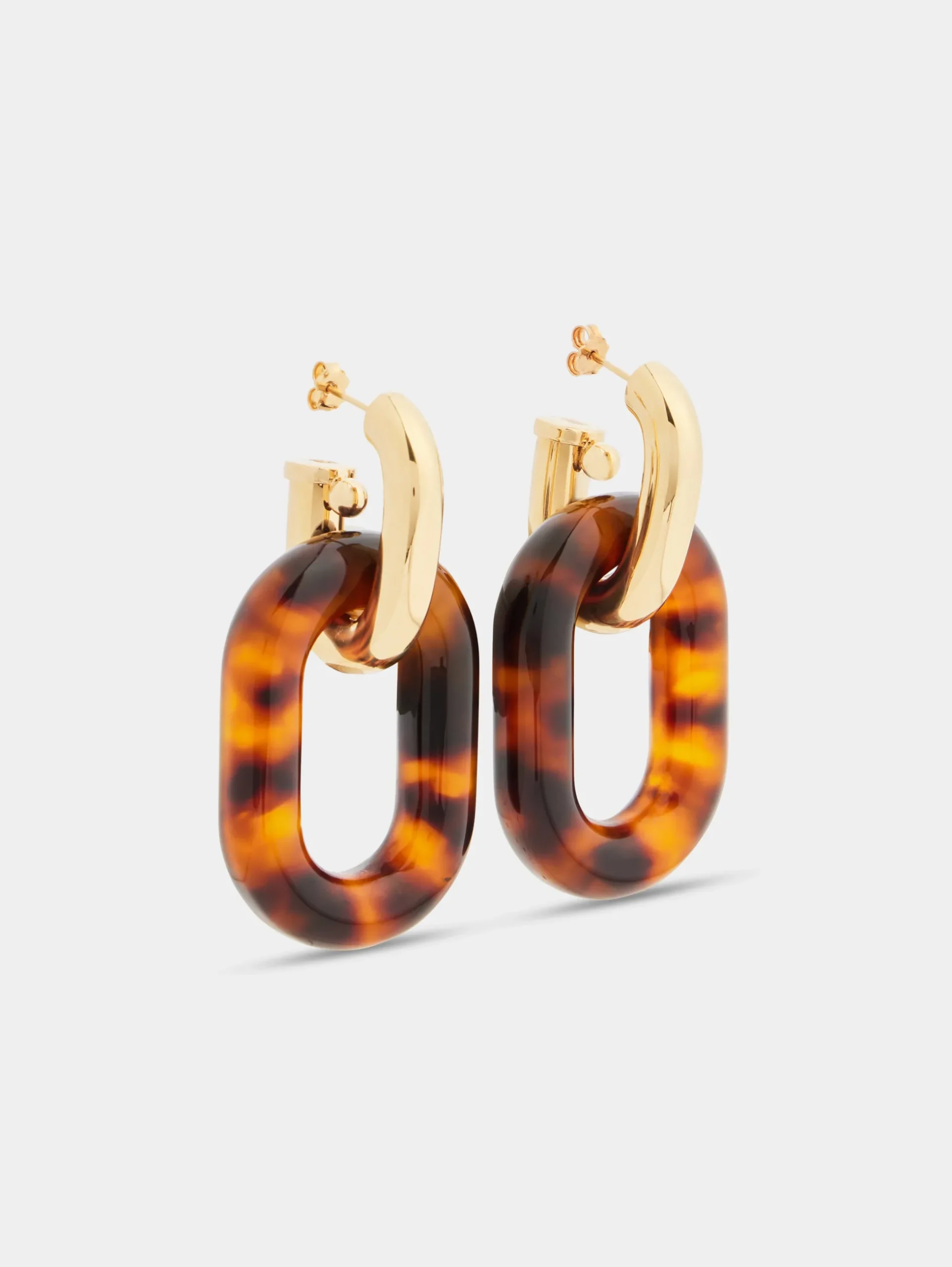 XL LINK OVERSIZED TARTARUGA EARRINGS | Rabanne Fashion