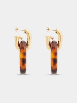 XL LINK OVERSIZED TARTARUGA EARRINGS | Rabanne Fashion